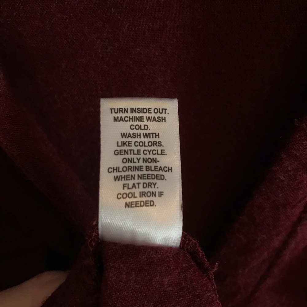 Cato Button Down Maroon Size Large - image 5